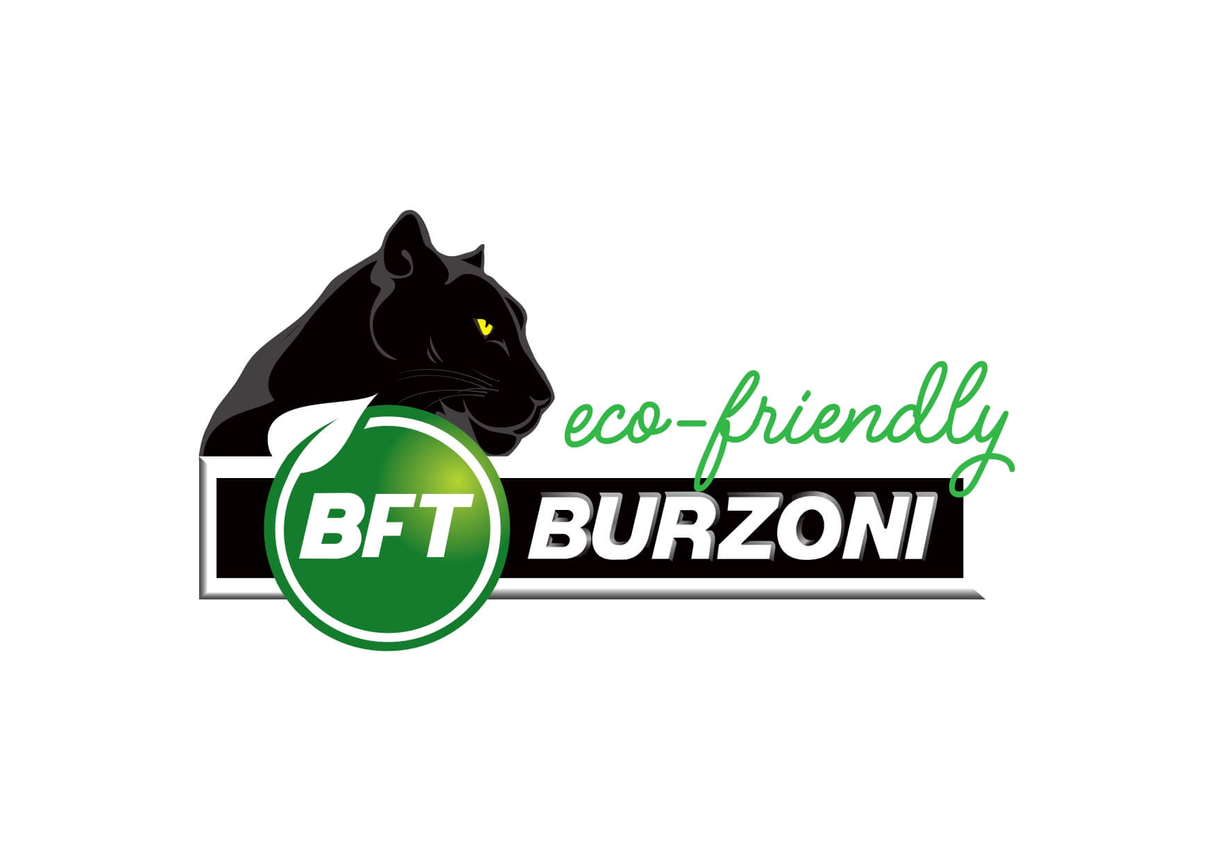 Specchietto verde con logo BFT Burzoni eco-friendly